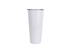 &quot;Copo Inox Tumbler 33oz/1000ml com tampa deslizante (Branco)&quot;