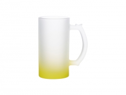 16oz Sublimation Glass Beer Mug Gradient Orange