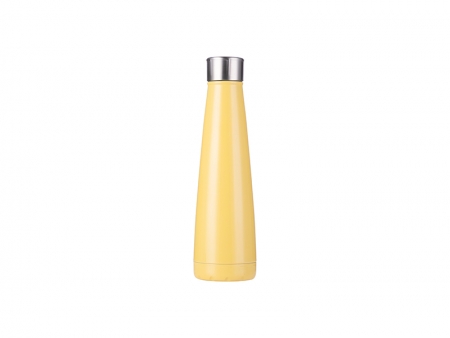 14oz/420ml Stainless Steel Pyramid Shaped Bottle (Yellow)