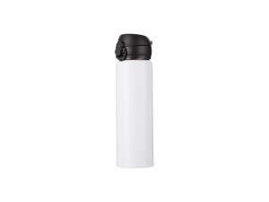 500ml/17oz Pop Lid Stainless Steel Bottle (White)