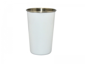 17oz/500ml Stainless Steel Tumbler (White)