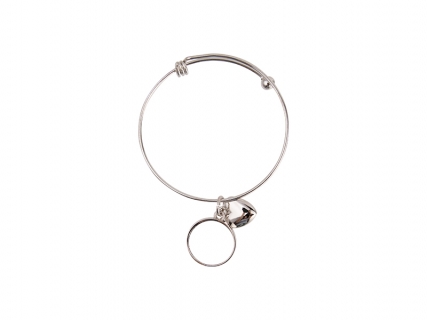Adjustable Photo Bracelet W/ Round Insert (One Circle)