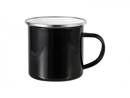 12oz Enamel Mug (Black)