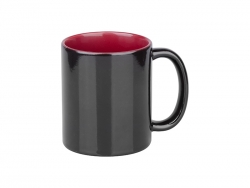 11oz Black Color Changing mug (Inner Maroon)