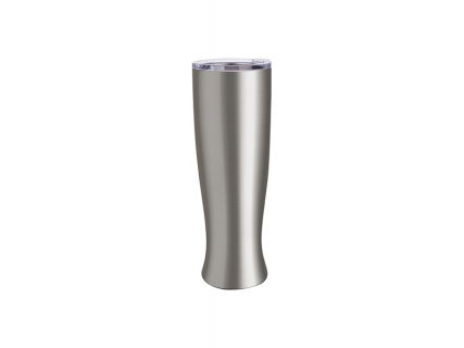 25oz/750ml Vase Shaped Pilsner Style Beer Tumbler (Silver)