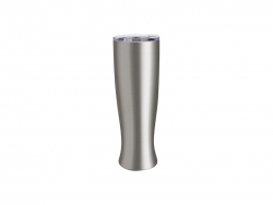25oz/750ml Vase Shaped Pilsner Style Beer Tumbler (Silver)