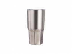 30oz Stainless Steel Tumbler W/ Octagonal Bottom (Silver)