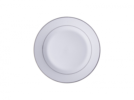 8&quot; Rim Plate w/ Silver Rim