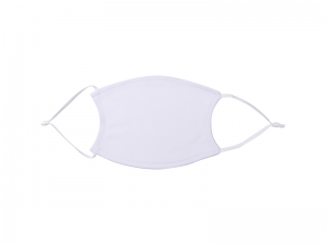 13*17.8cm Sublimation Adult Face Mask (Full White) with White Strap