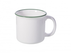 10oz/300ml Ceramic Enamel Mug (Green)