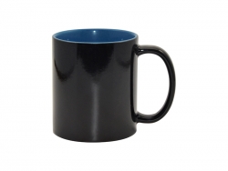 11oz Black Color Changing mug (Inner Blue)