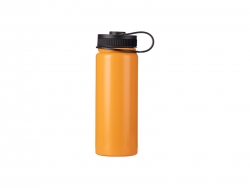 18oz/550ml Stainless Steel Flask w/ Portable Lid (Orange)